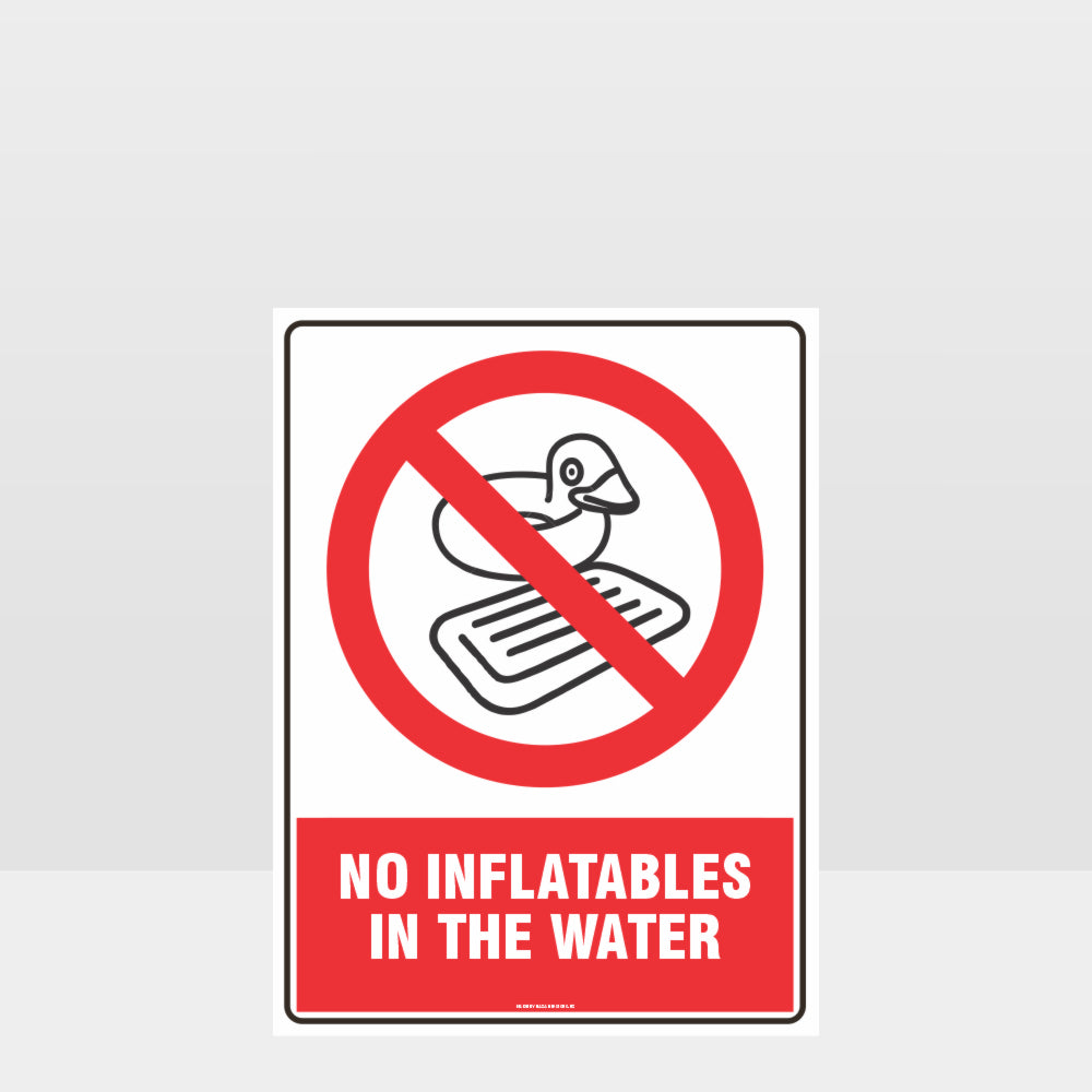 Custom Signs Outdoor Metal,Prohibition No Inflatables In The Water Sign