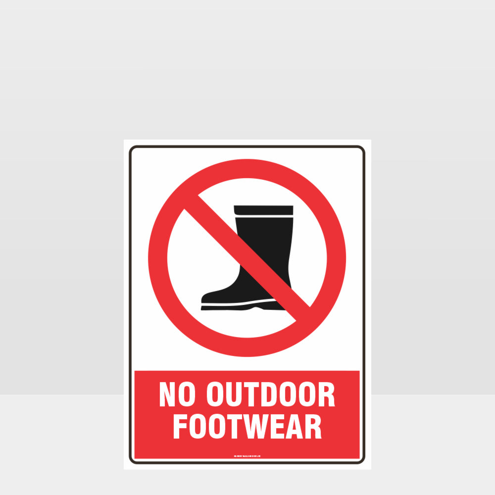 Custom Signs Personalized,Prohibition No Outdoor Footwear Sign