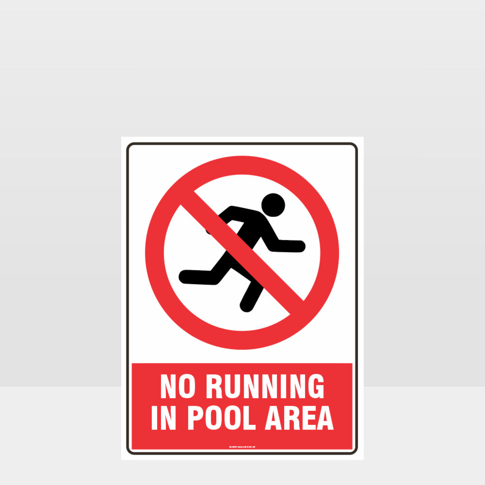 Custom Yard Signs,Prohibition No Running In The Pool Area Sign