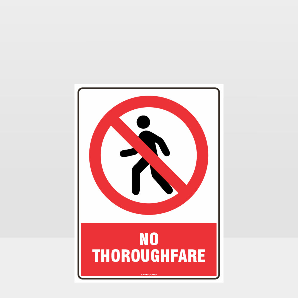 Custom Yard Signs,Prohibition No Thoroughfare Sign
