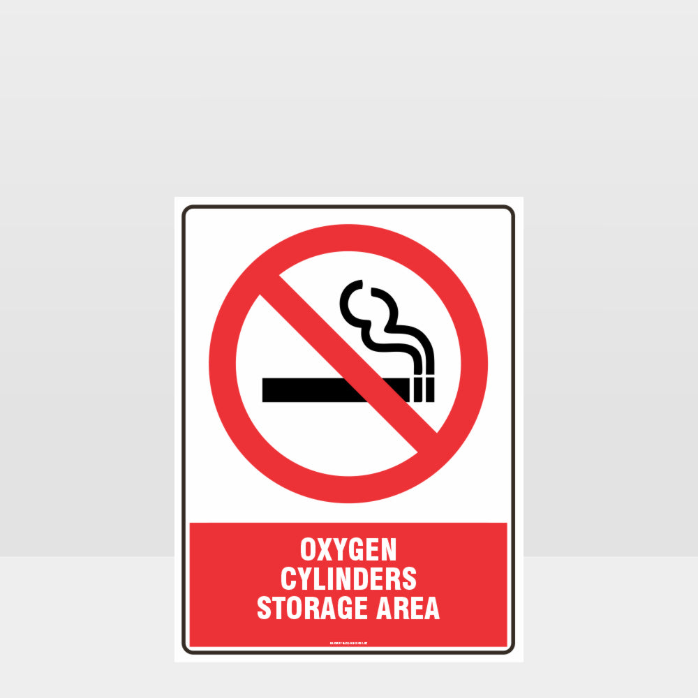 Customized Hazard Signs,Prohibition Oxygen Cylinders Storage Area Sign