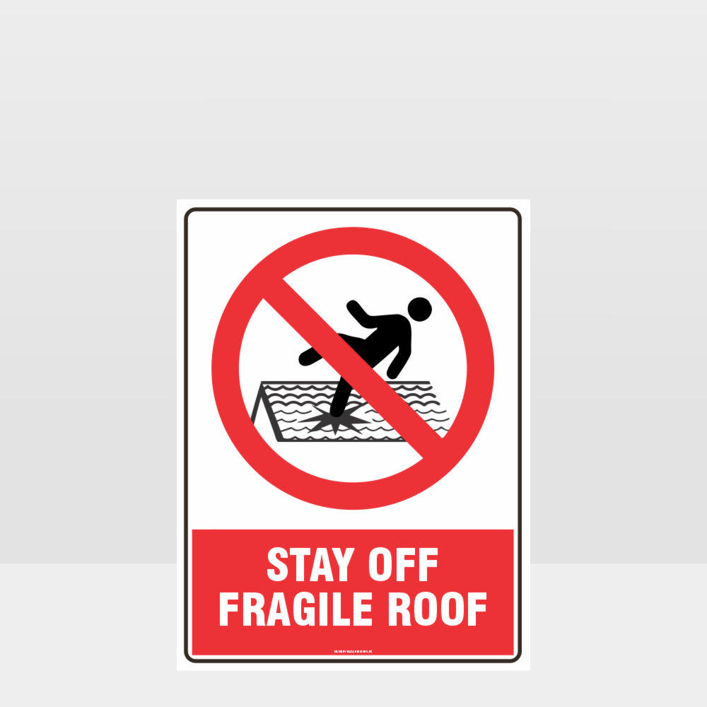 Custom Gate Signs,Prohibition Stay Off Fragile Roof Sign