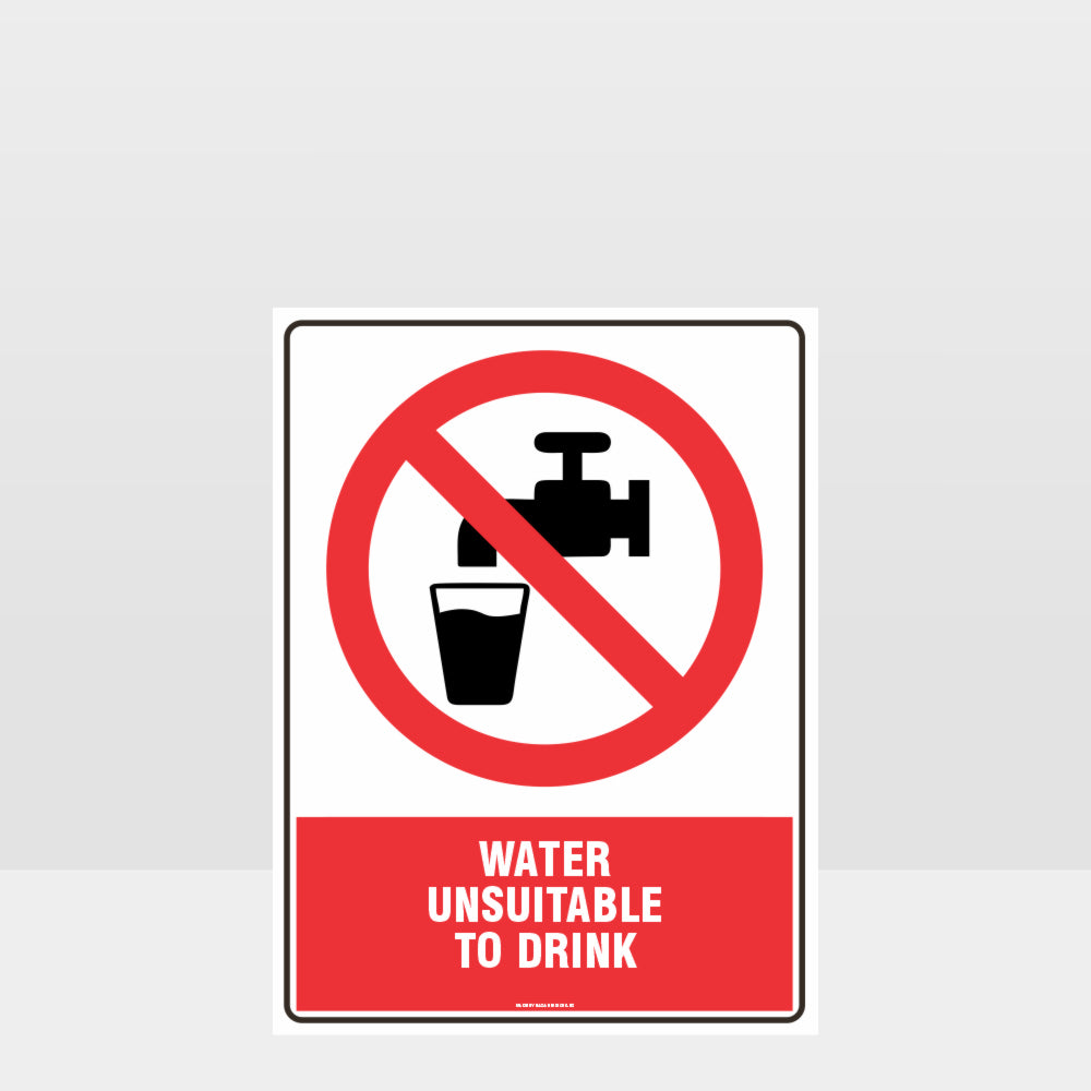 Customized Safety Signs,Prohibition Water Unsuitable To Drink Sign