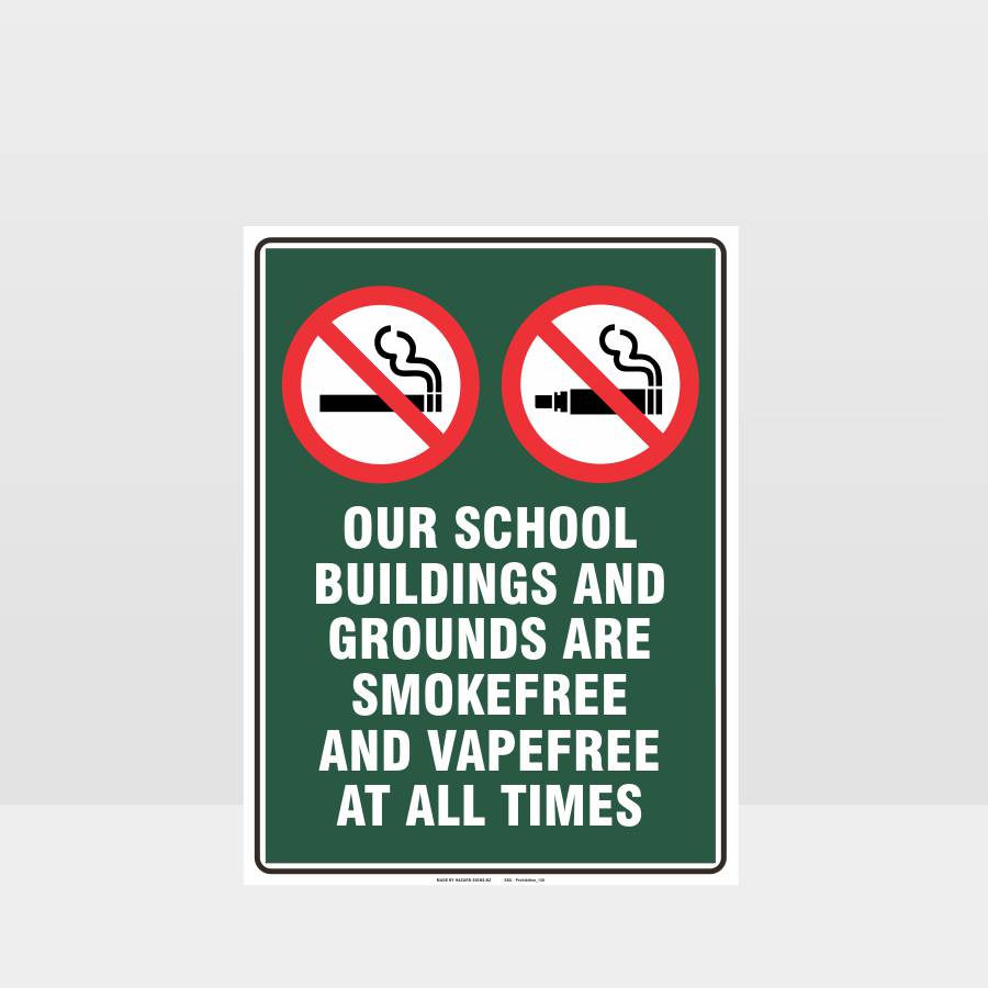 Custom Metal Sign,Prohibition School Grounds Smoke Free Vape Free Sign