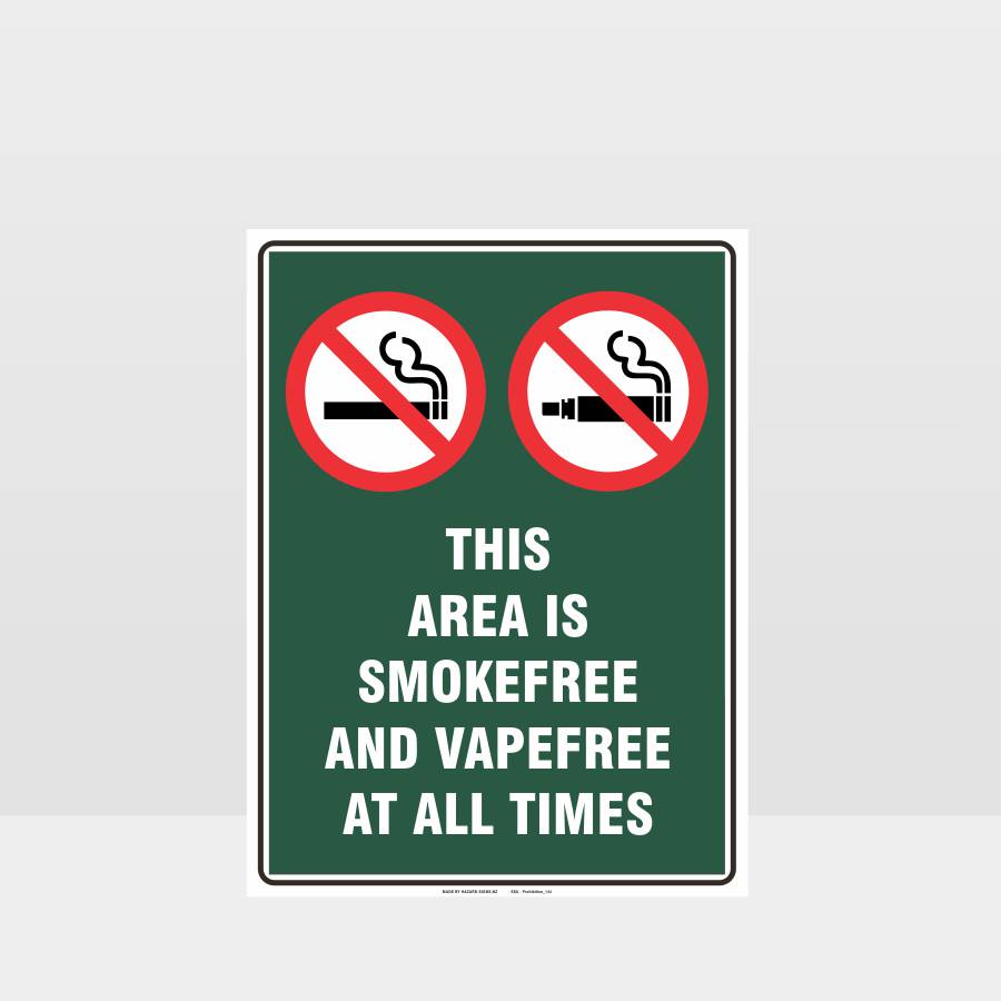 Custom Signs Personalized,Prohibition This Area Is Smoke And Vape Free At All Times Sign