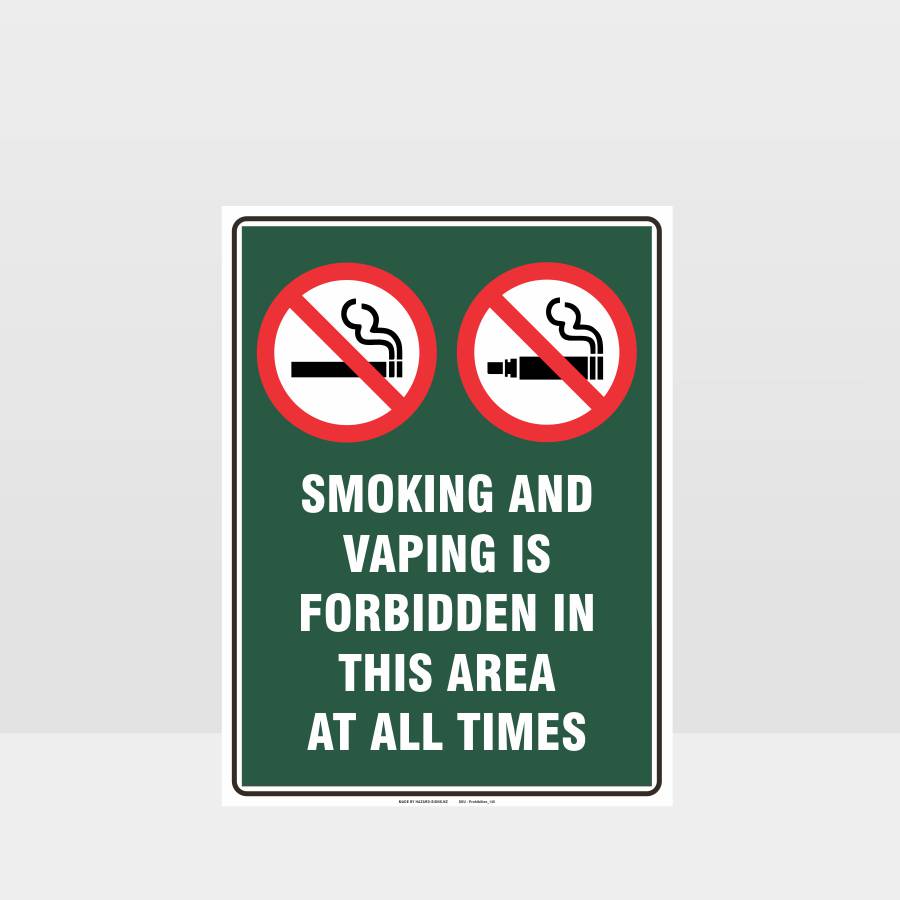 Custom Yard Signs,Prohibition Smoking And Vaping Forbidden In This Area Sign