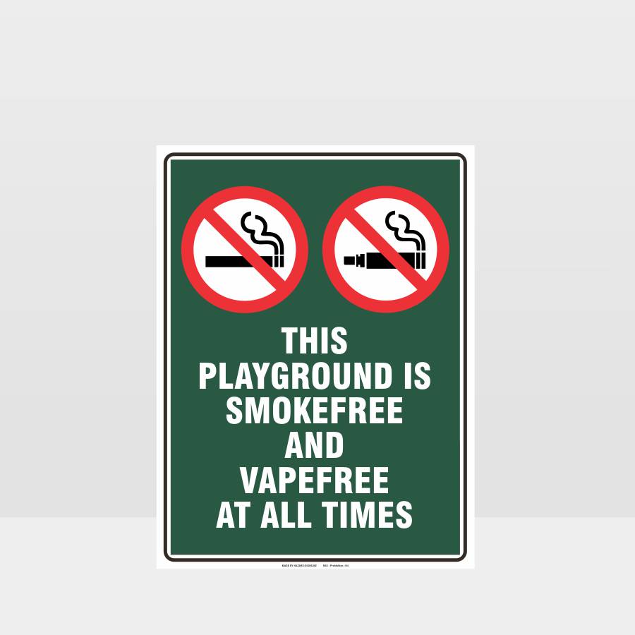 Custom Signs Outdoor Metal,Prohibition This Playground Is Smoke And Vape Free At All Times Sign