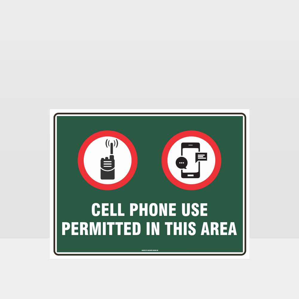 Custom Gate Signs,Cellphone Use Permitted Sign