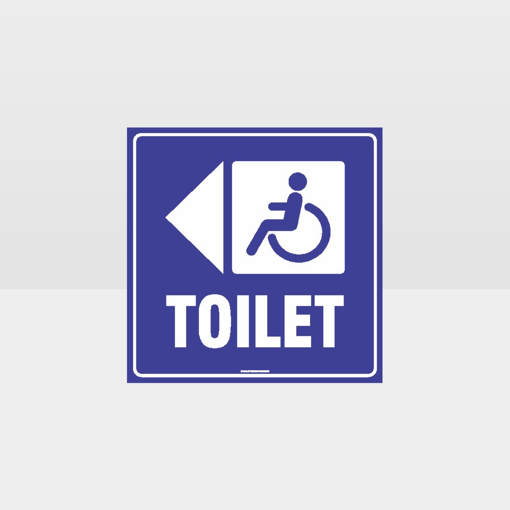 Custom Metal Sign,Accessible Toilet Left Arrow Sign