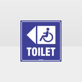 Custom Metal Sign,Accessible Toilet Left Arrow Sign