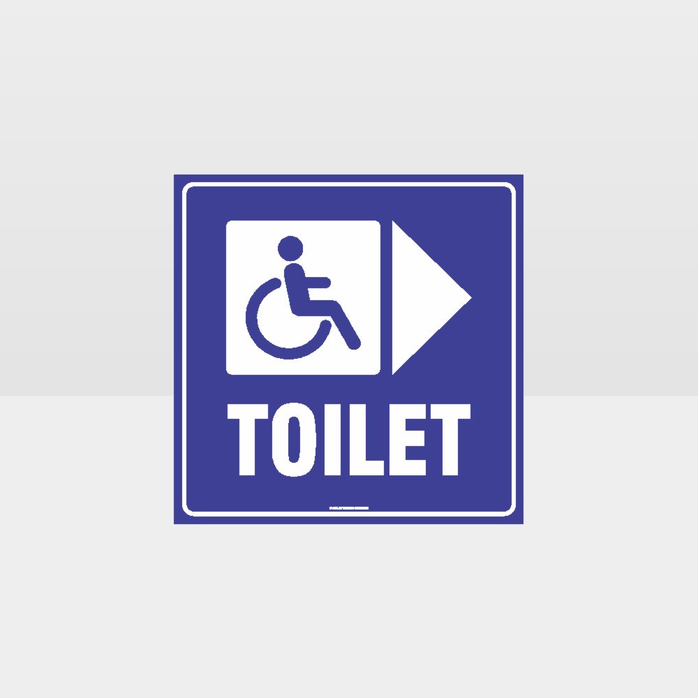 Custom Signs Outdoor Metal,Accessible Toilet Right Arrow Sign