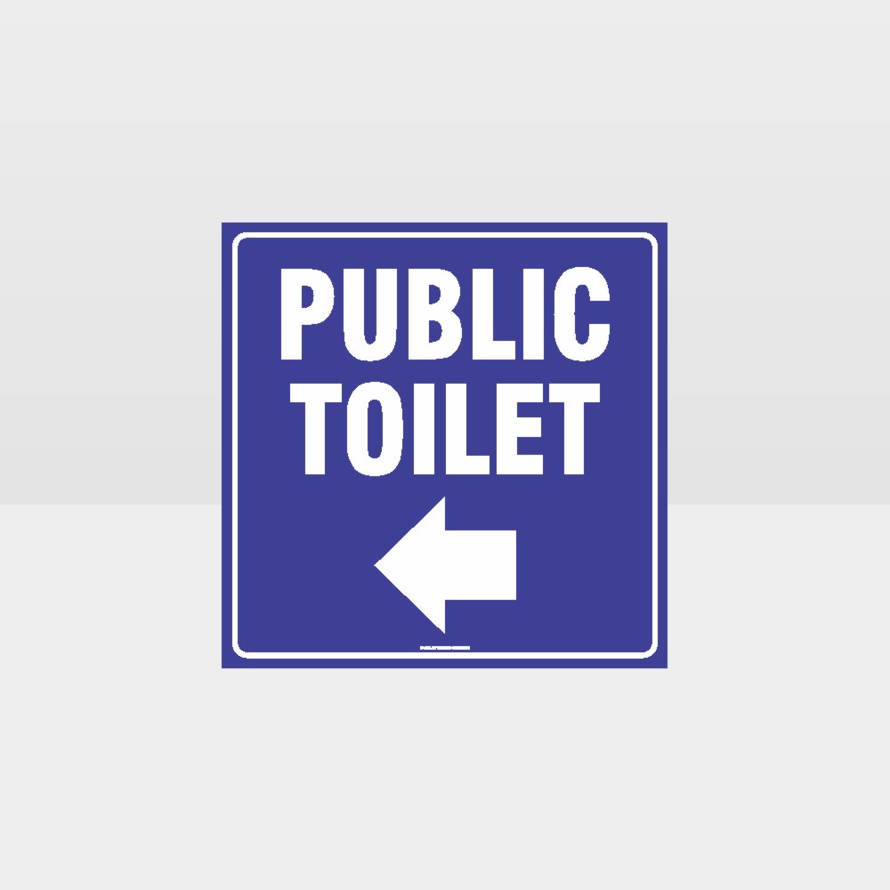 Custom Signs Personalized,Public Left Arrow Toilet Sign