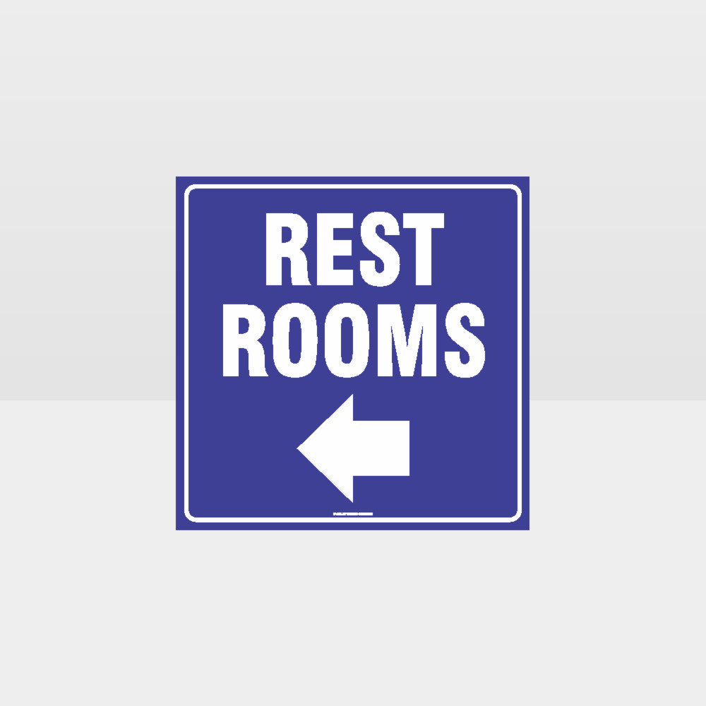 Custom Signs Personalized,Rest Rooms Left Arrow Sign