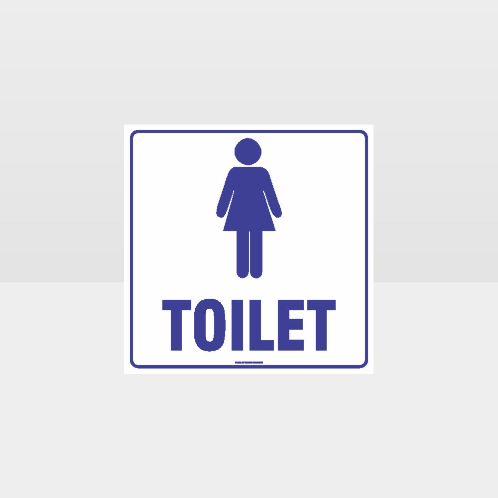 Custom Sign,Female Toilet White Background Sign 2