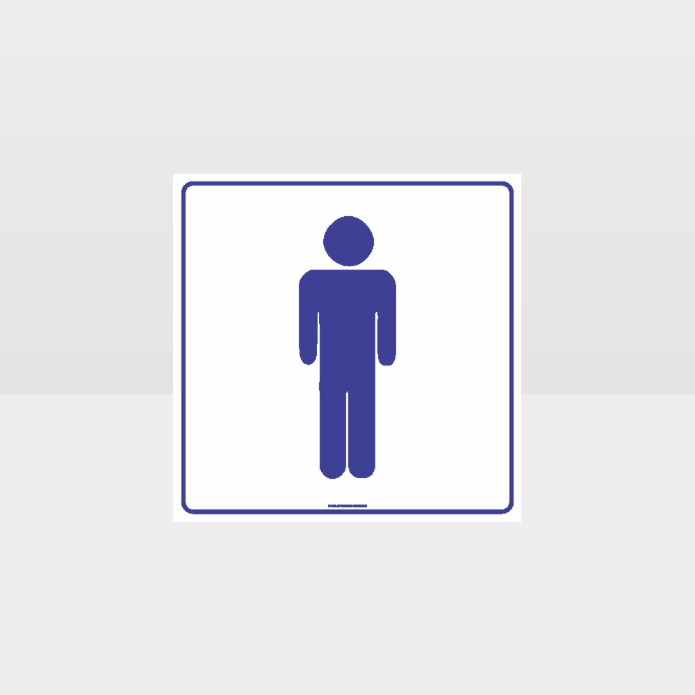 Custom Yard Signs,Male Toilet White Background Sign