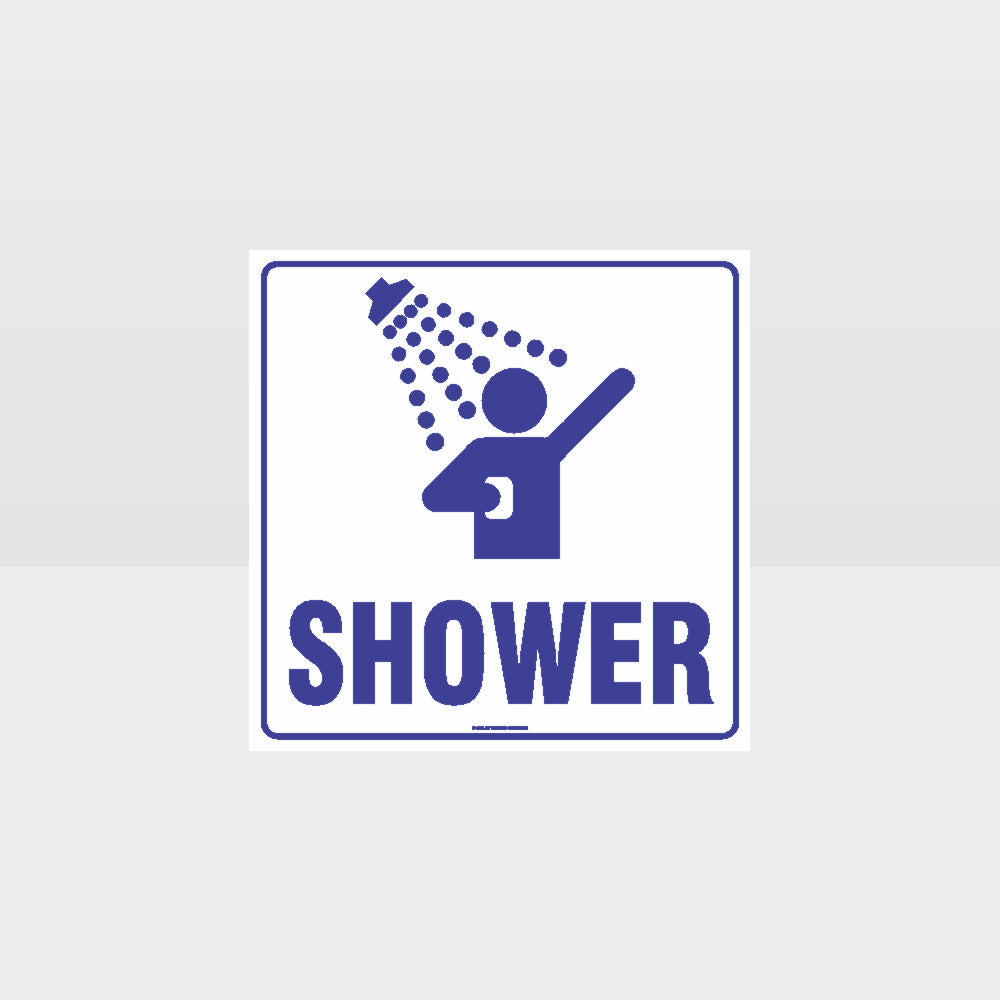 Customized Hazard Signs,Shower White Background Sign 2