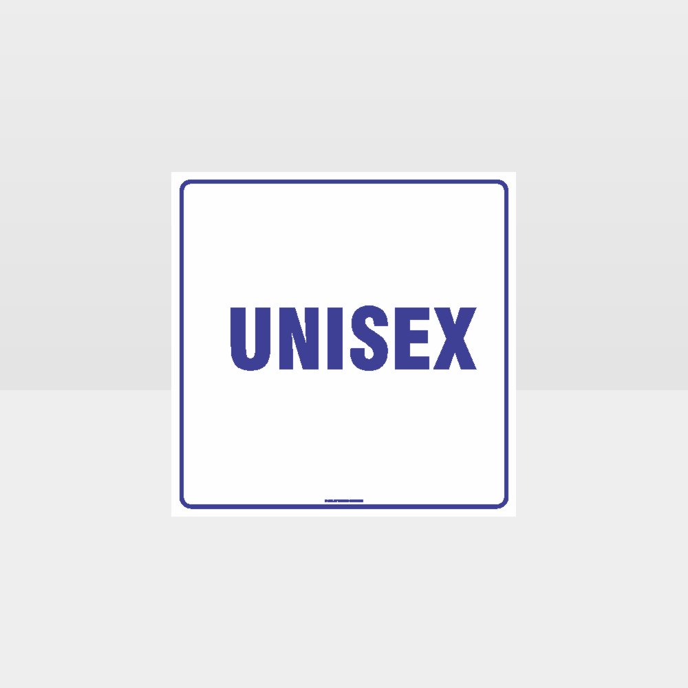 Customized Safety Signs,Unisex Toilet White Background Sign