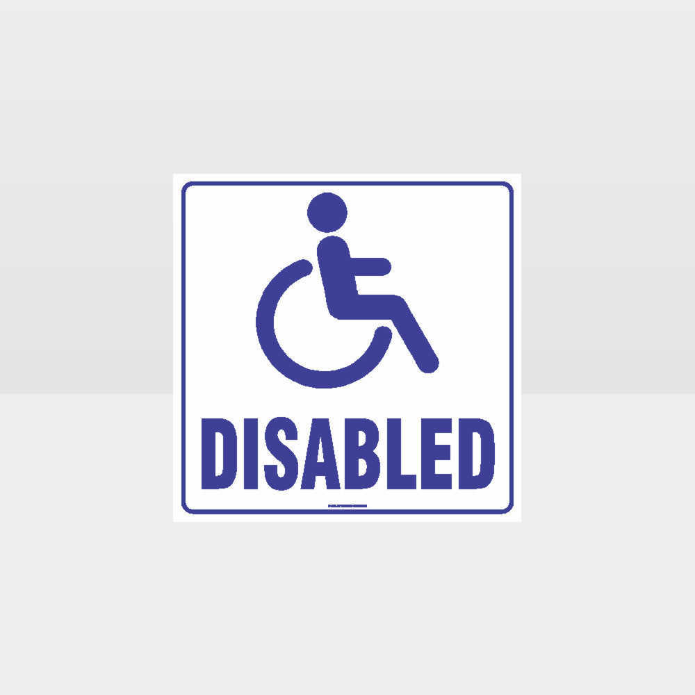 Custom Signs Personalized,Disabled Toilet White Background Sign