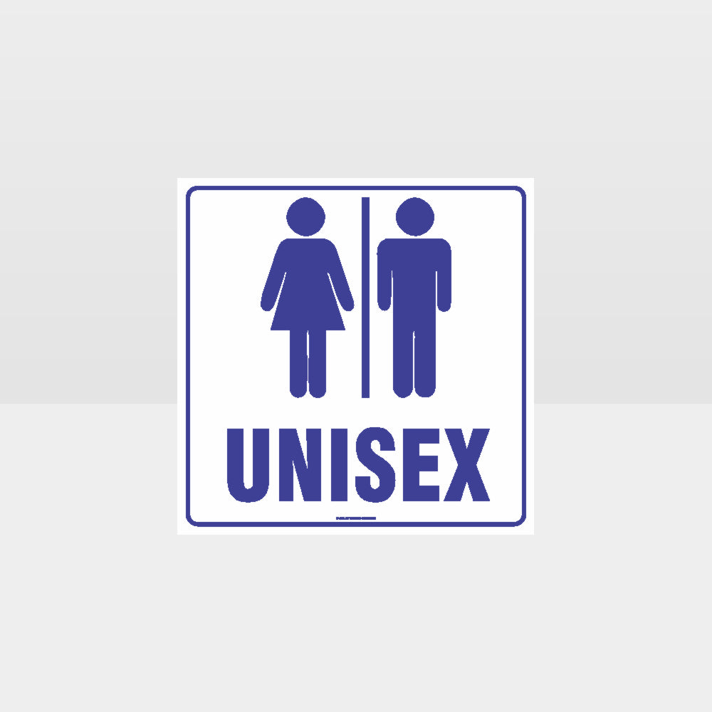 Custom Sign,Unisex Toilet White Background Sign 2
