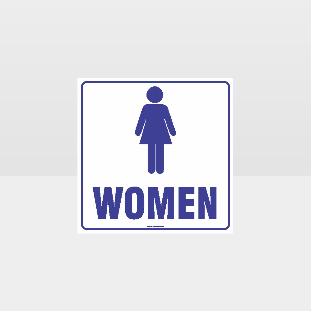 Custom Gate Signs,Women Toilet White Background Sign