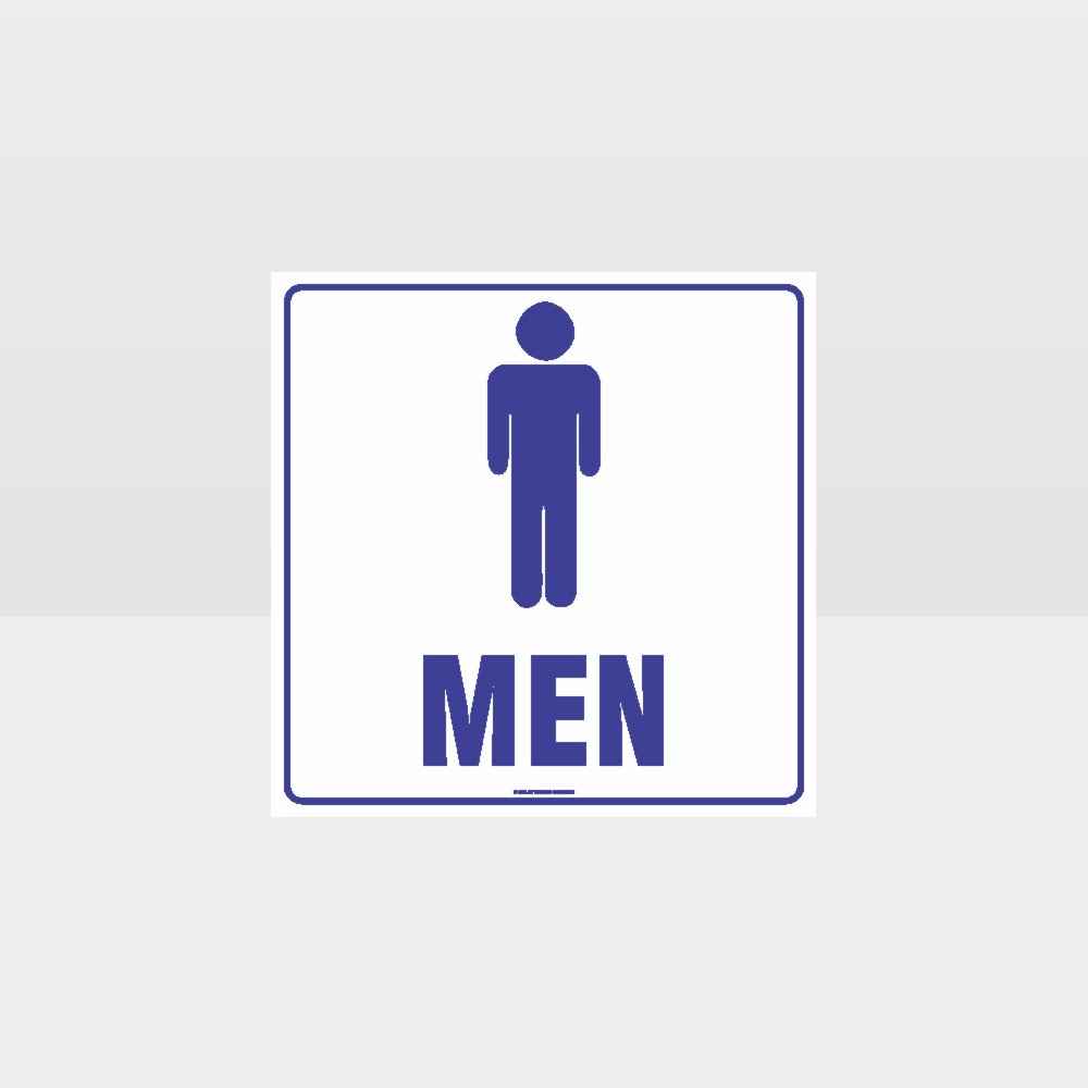 Custom Metal Sign,Men Toilet White Background Sign