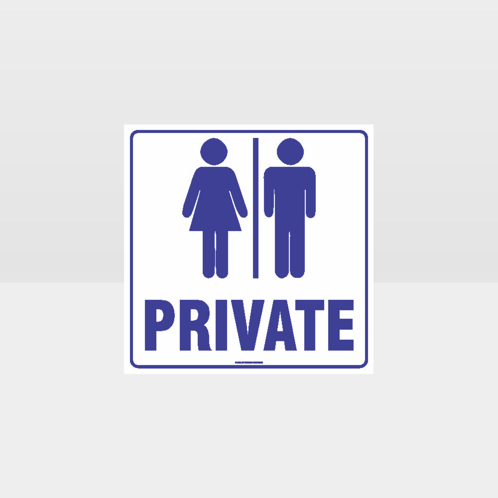 Custom Yard Signs,Private Toilet White Background Sign