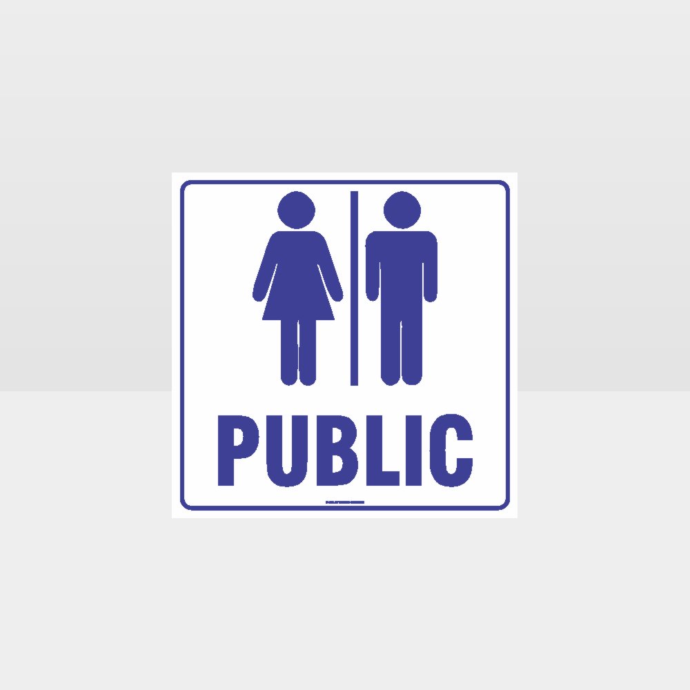 Custom Signs Personalized,Public Toilet White Background Sign
