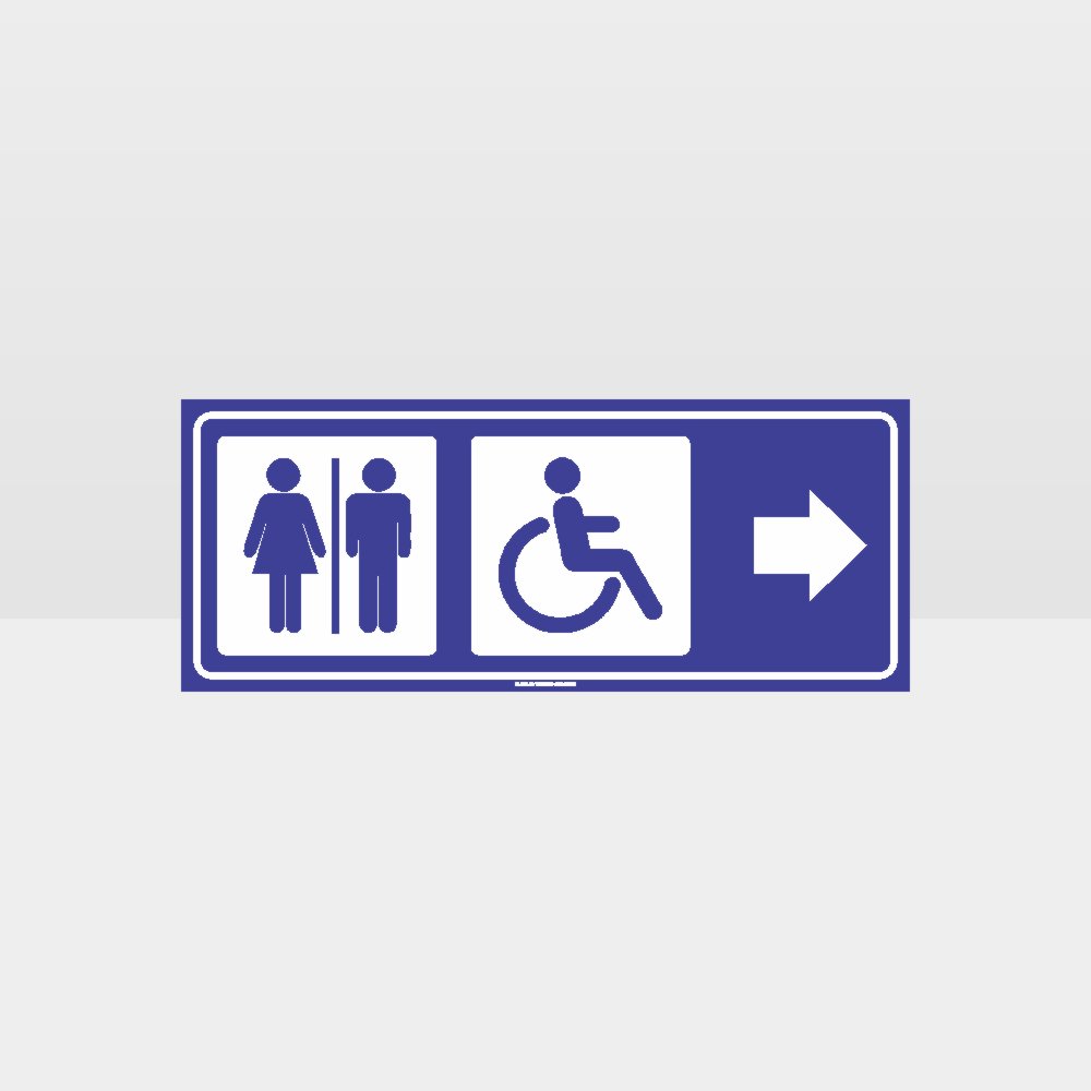 Custom Signs Personalized,Male Female Accessible Toilets Right Arrow Sign 2