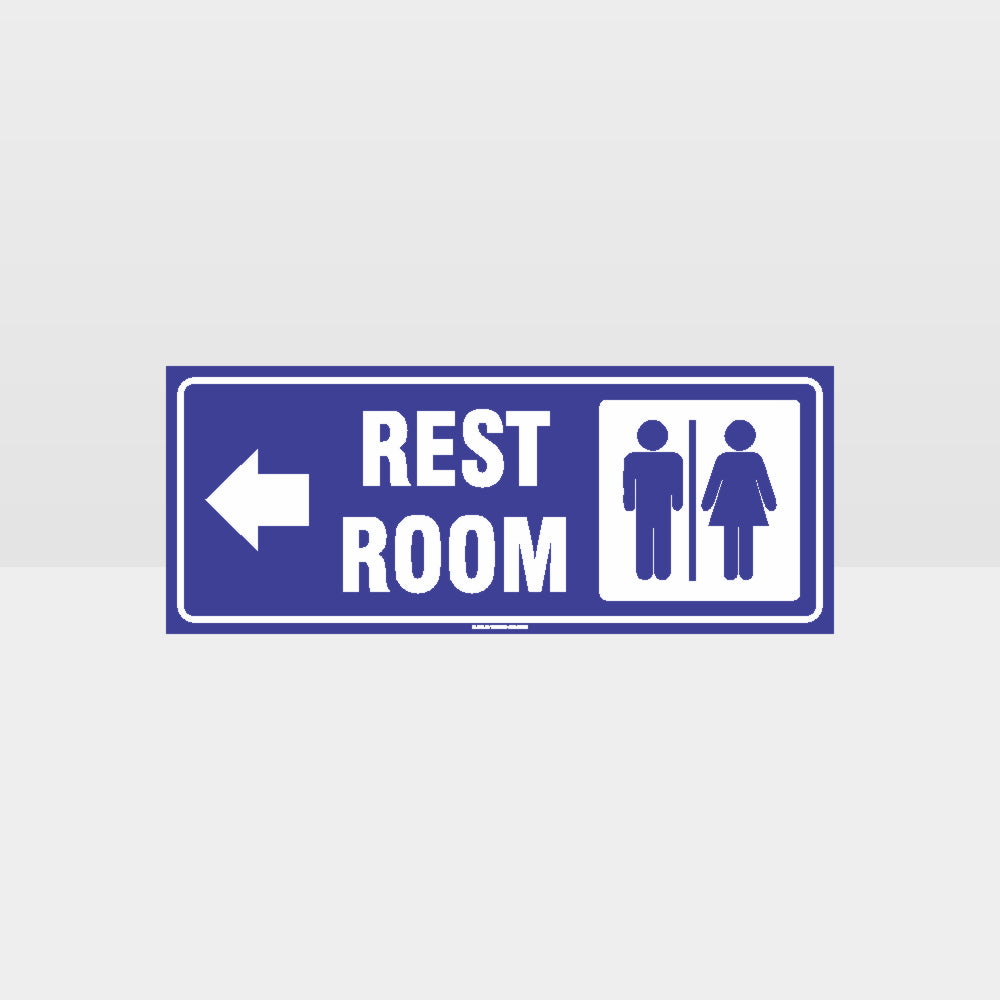 Custom Yard Signs,Rest Rooms Left Arrow Sign