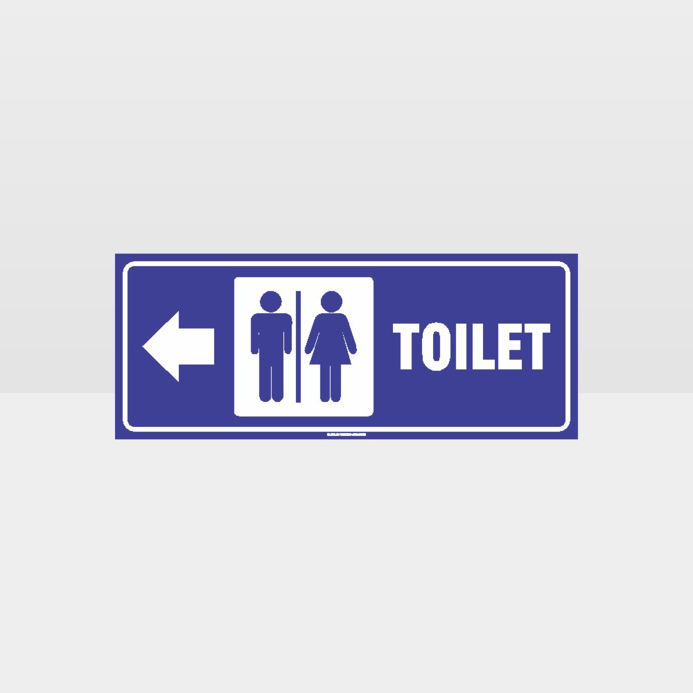 Customized Safety Signs,Toilet Left Arrow Sign