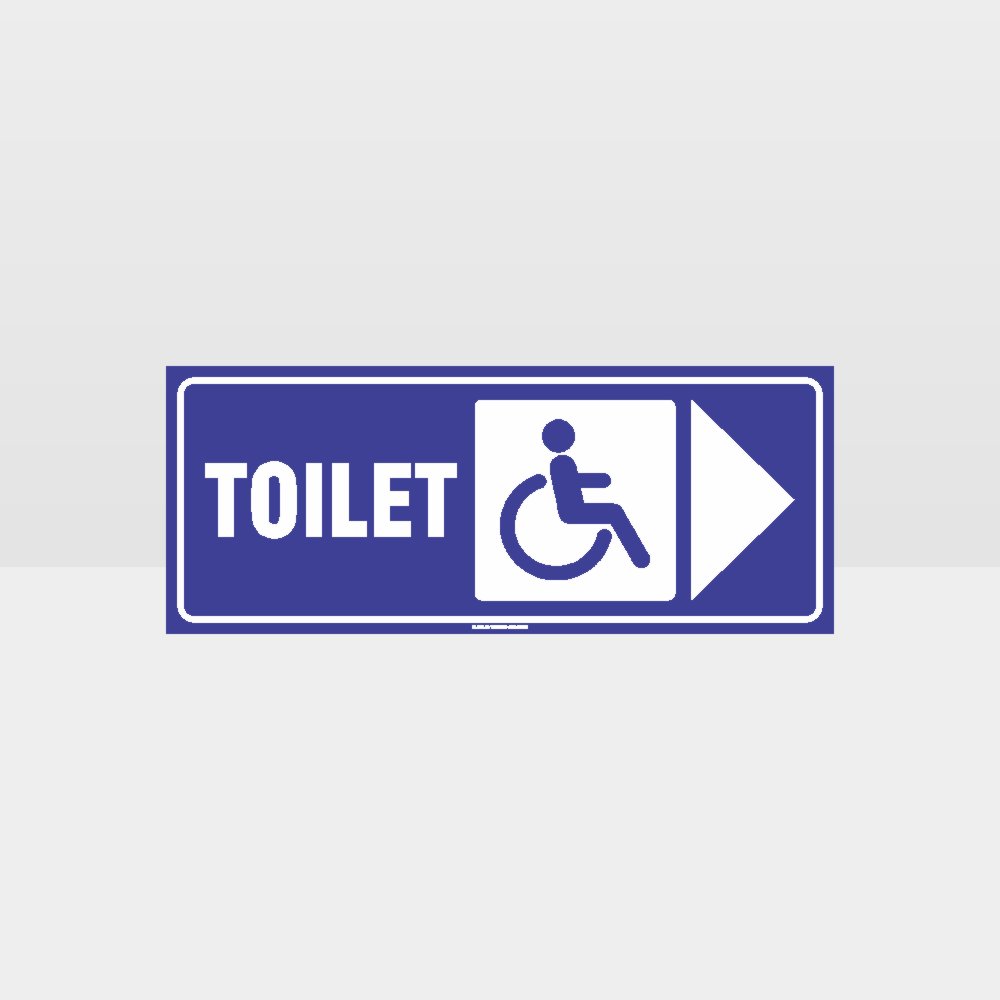 Custom Gate Signs,Accessible Toilet Right Arrow Sign