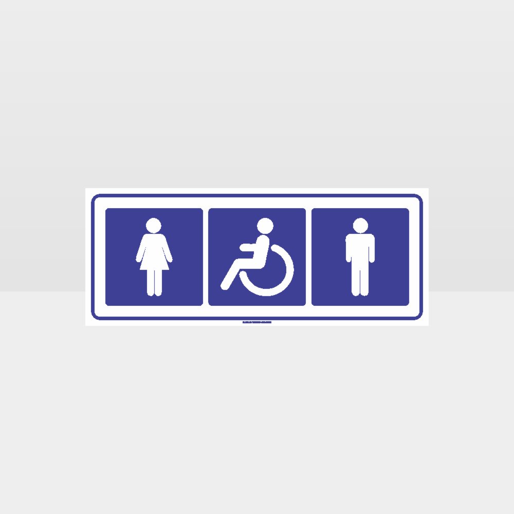Custom Metal Sign,Male Female Accessible Toilets Sign