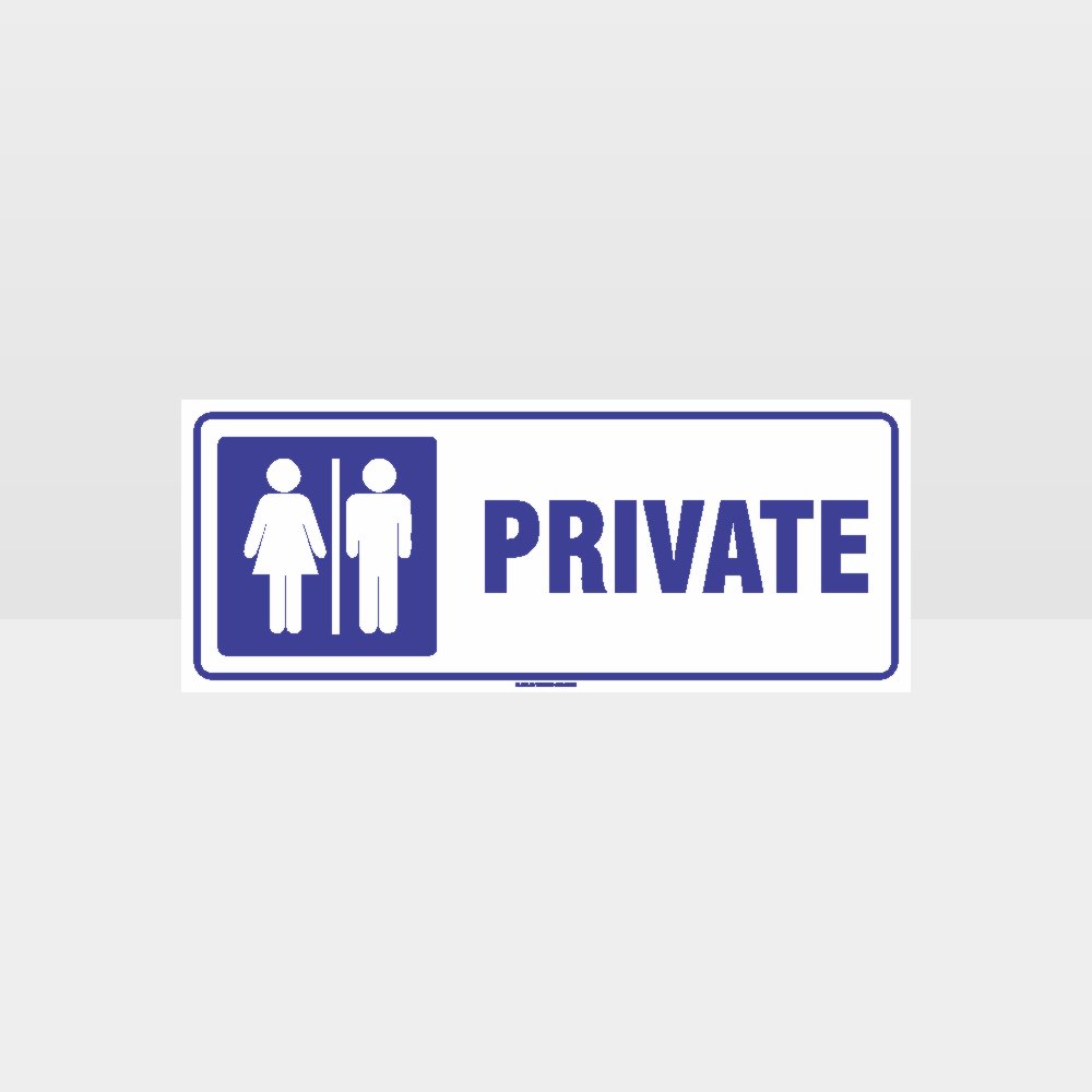 Custom Gate Signs,Private Toilet White Background Sign