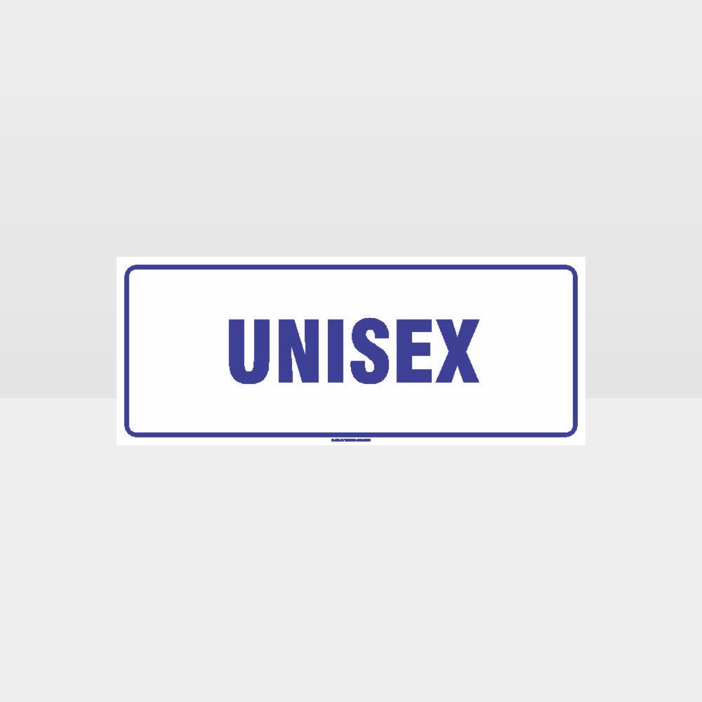 Custom Gate Signs,Unisex Toilet White Background Sign