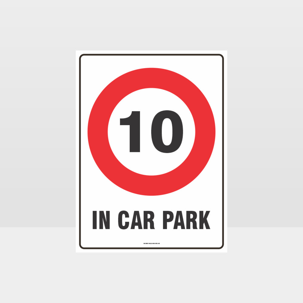 Customized Hazard Signs,10 Km In Car Park Sign