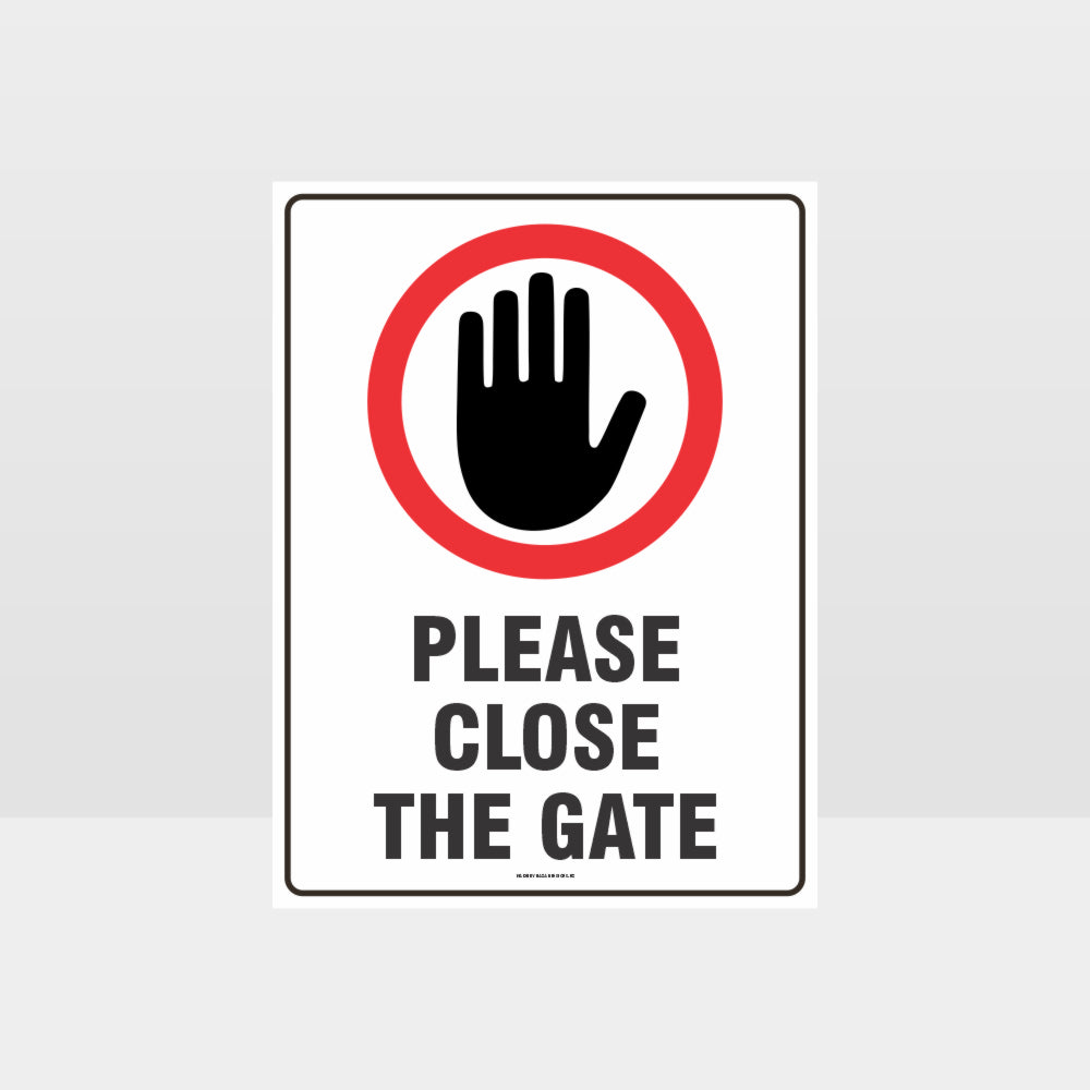Custom Sign,Please Close The Gate Sign
