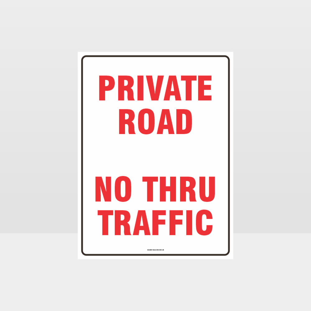 Custom Signs Personalized,Private Road No Thru Traffic Sign
