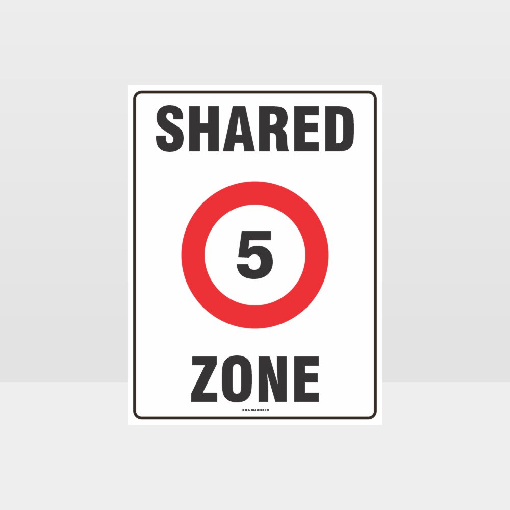 Custom Design Sign,5 Shared Zone Sign