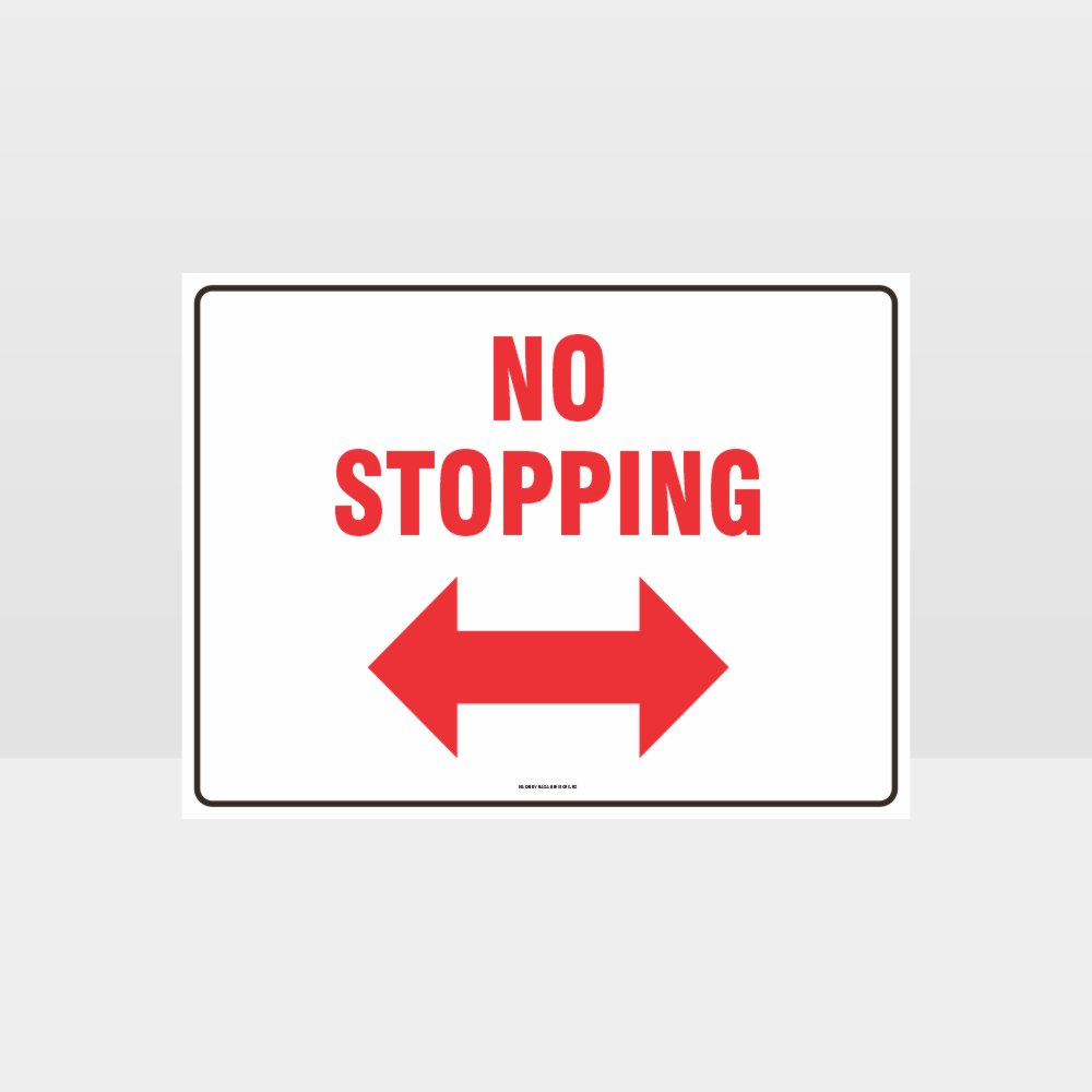 Custom Design Sign,No Stopping Left And Right Arrow Sign