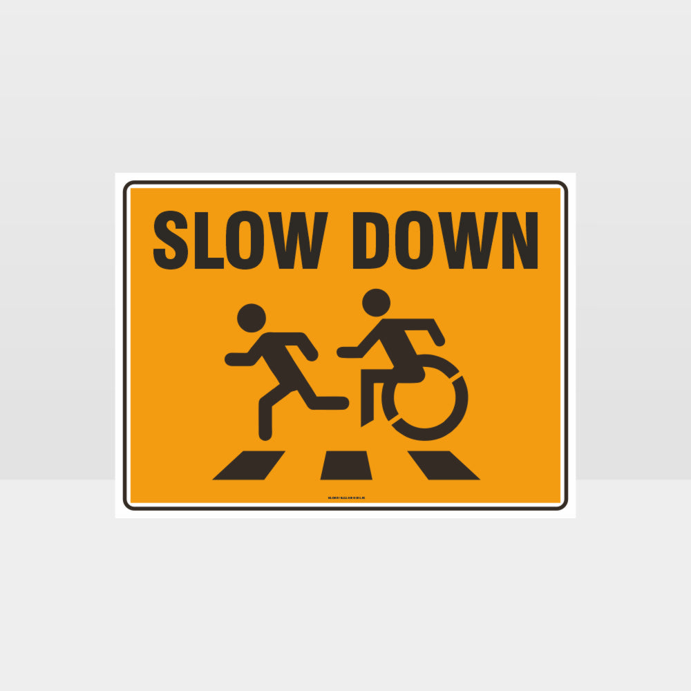 Custom Signs For Business,Slow Down Orange L Sign
