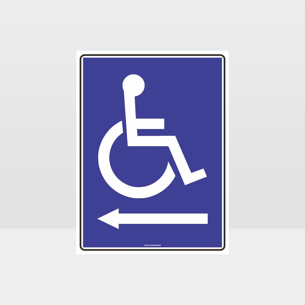 Custom Yard Signs,Disabled Left Arrow Sign