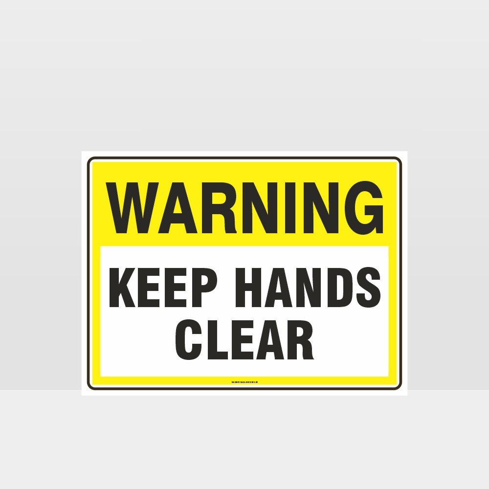 Custom Gate Signs,Warning Keep Hands Clear Sign