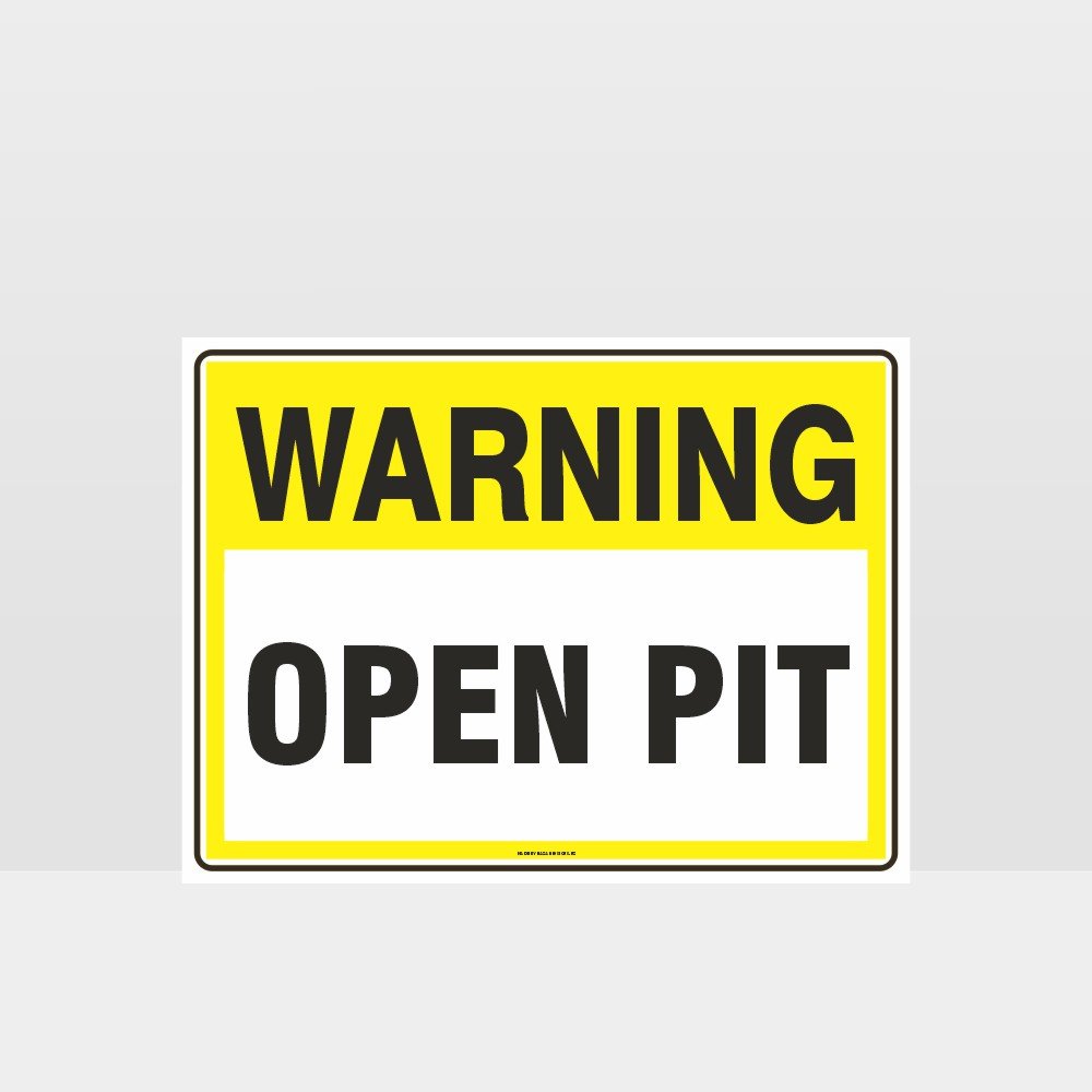 Custom Metal Sign,Warning Open Pit Sign