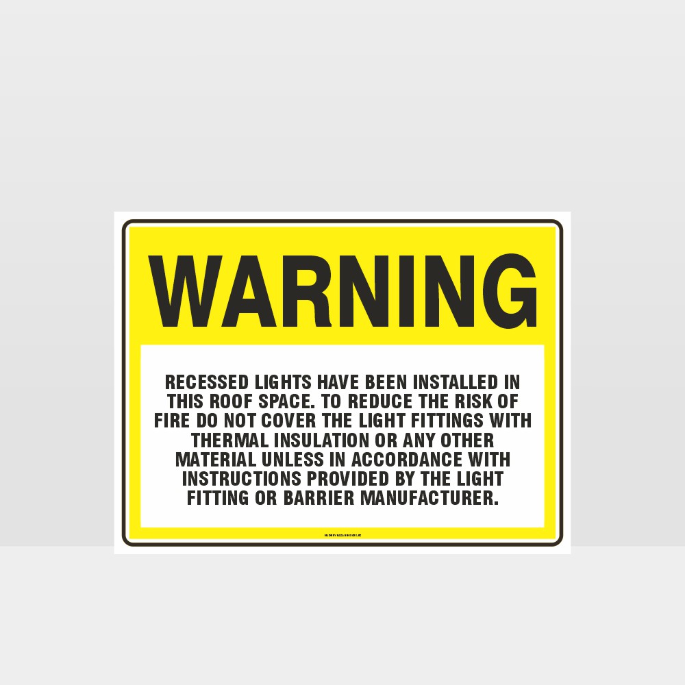 Custom Metal Sign,Warning Recessed Lights Sign