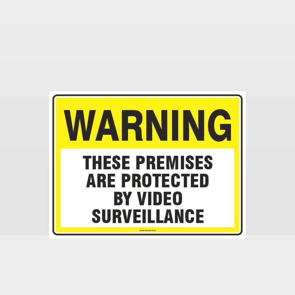 Customized Safety Signs,Warning Protected By Video Surveillance Sign