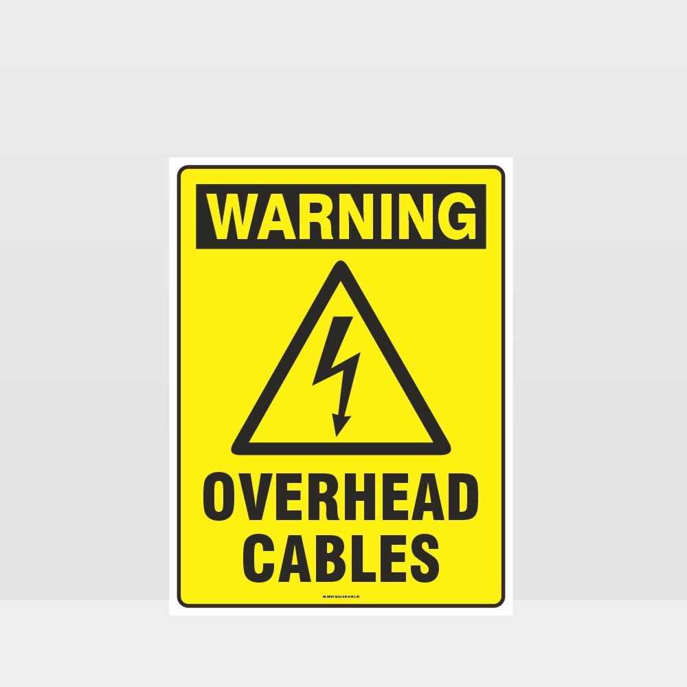 Custom Metal Sign,Warning Overhead Cables Sign