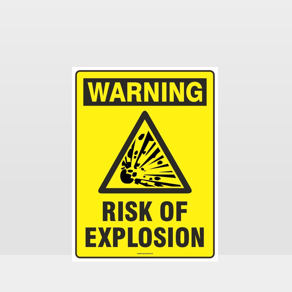 Custom Metal Sign,Warning Risk Of Explosion Sign