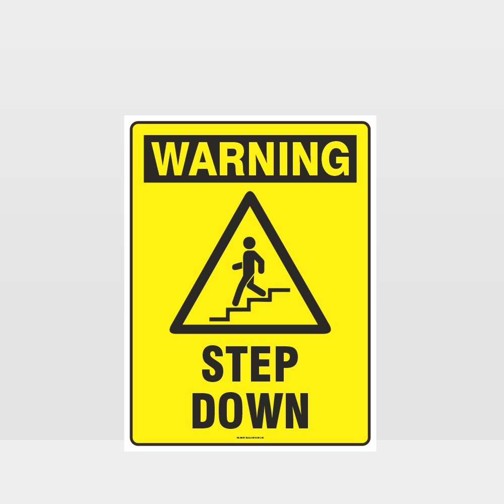 Custom Gate Signs,Warning Step Down Sign