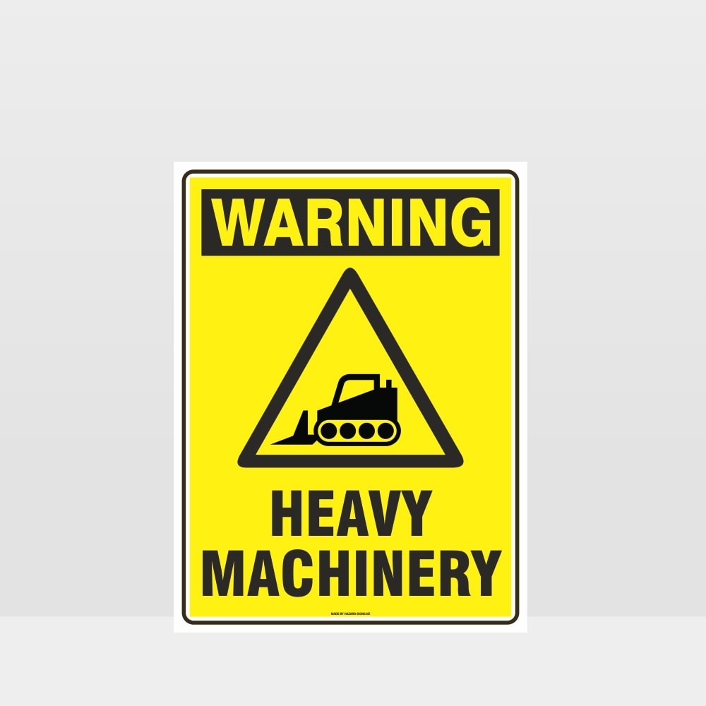 Customized Safety Signs,Warning Heavy Machinery Bulldozer Sign