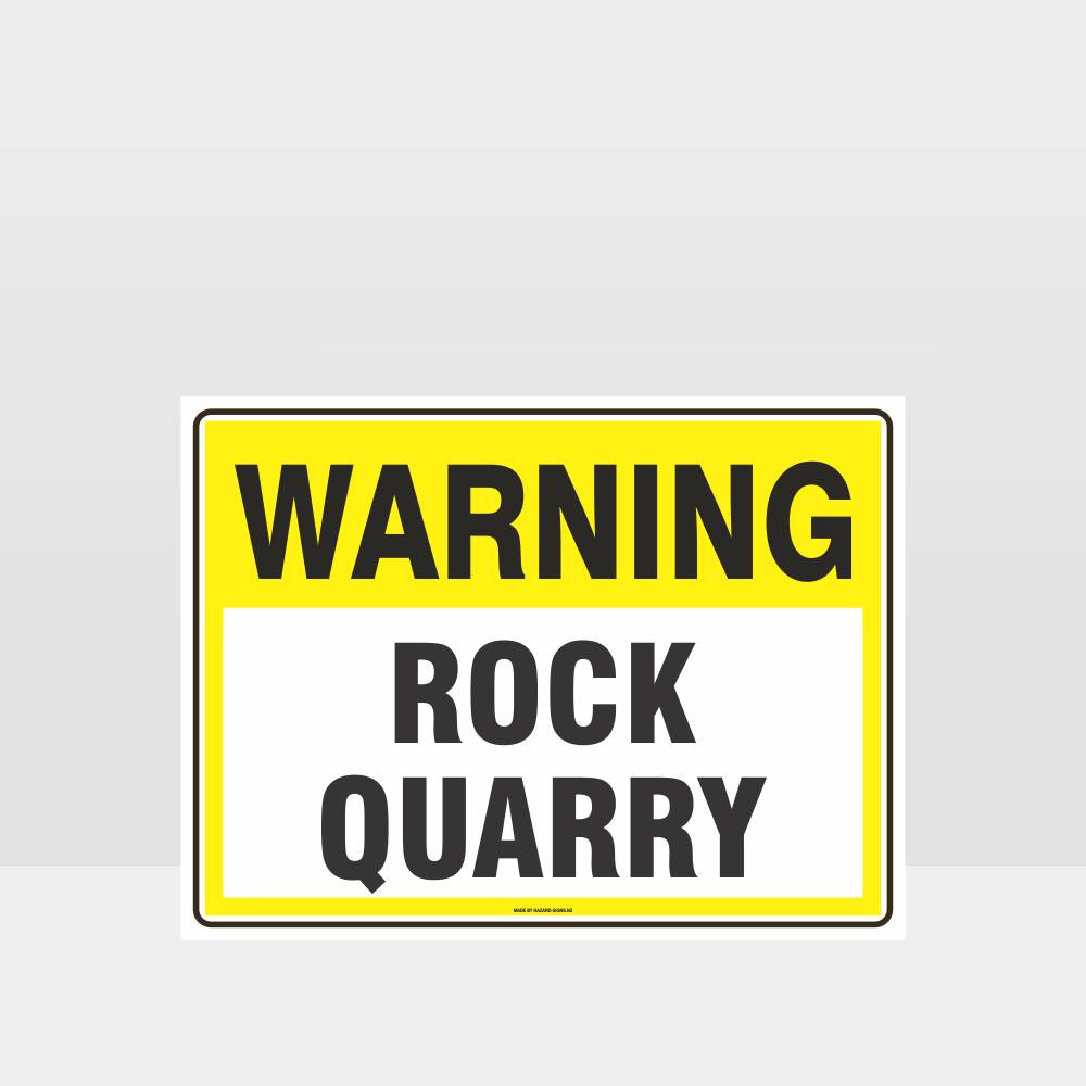 Customized Hazard Signs,Warning Rock Quarry Sign